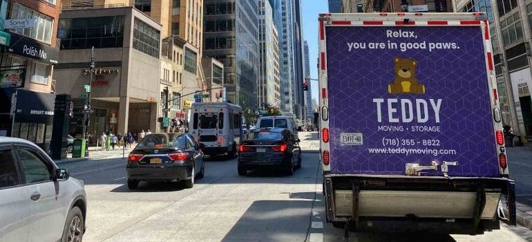 moving truck in NYC