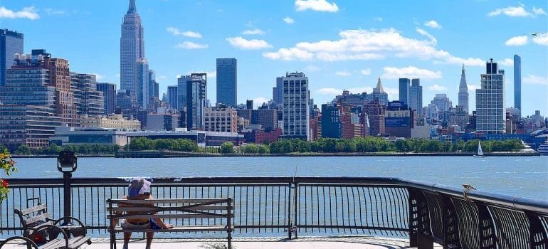 movers Weehawken NJ view of NYC