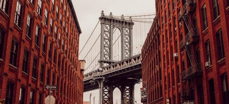 the view of Dumbo Brooklyn bridge