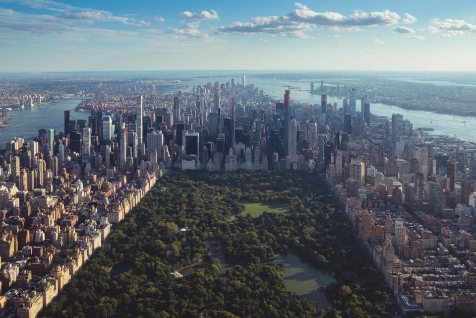 Bird view of Manhattan