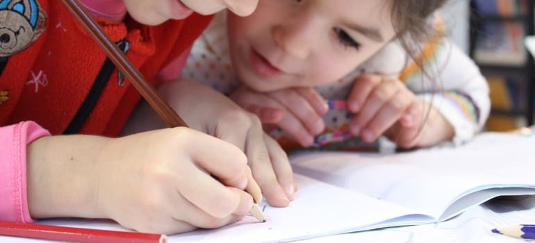 Kids learning in Bayside as one of the Top rated Queens neighborhoods for renters
