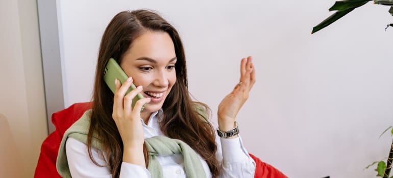 Women talking on the phone