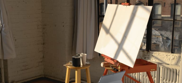 Canvas and a chair