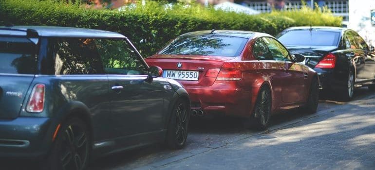 cars parked in the street