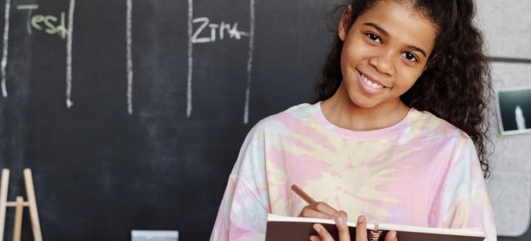 Girl in school