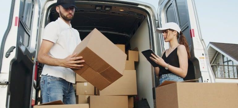 movers loading the truck