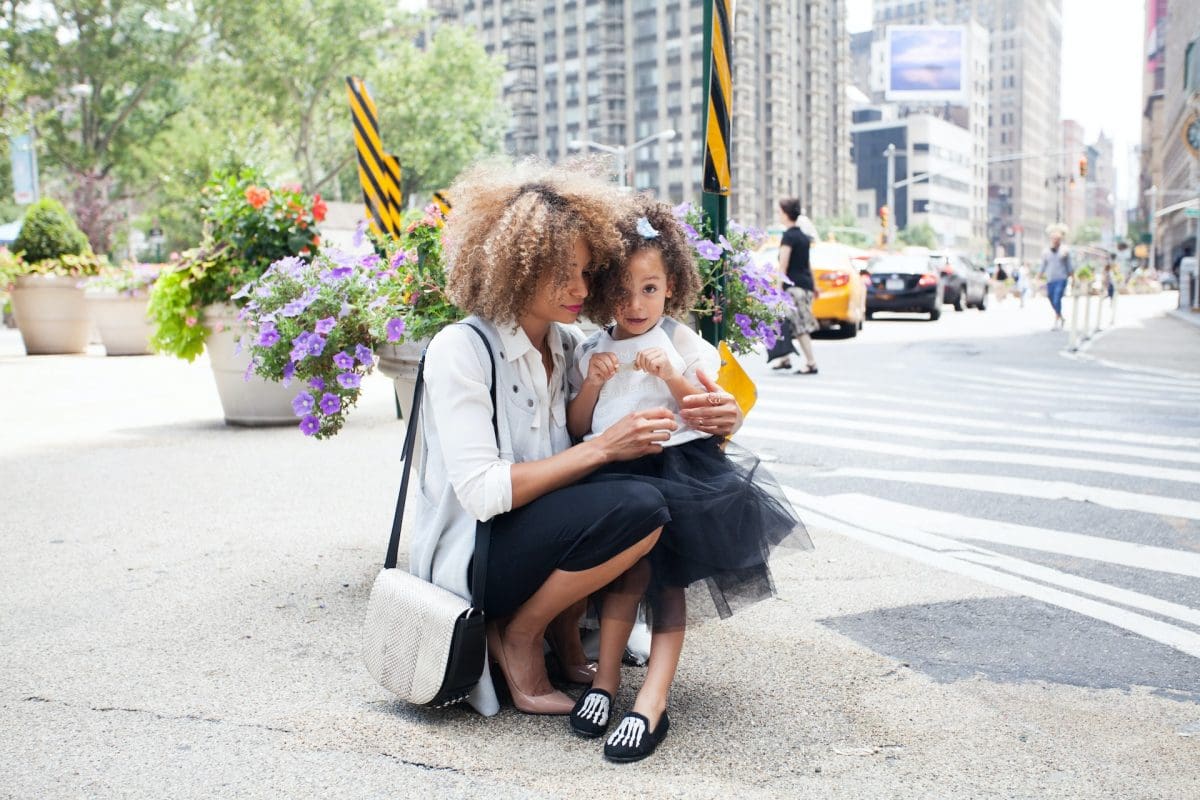 A mother and daughter in New York
