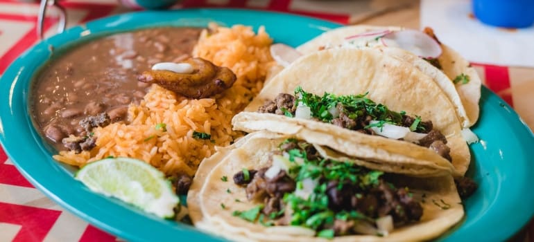 mexican food on a plate