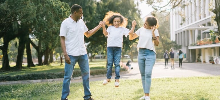 a family living in one of the most Family-Oriented Neighborhoods Across NYC