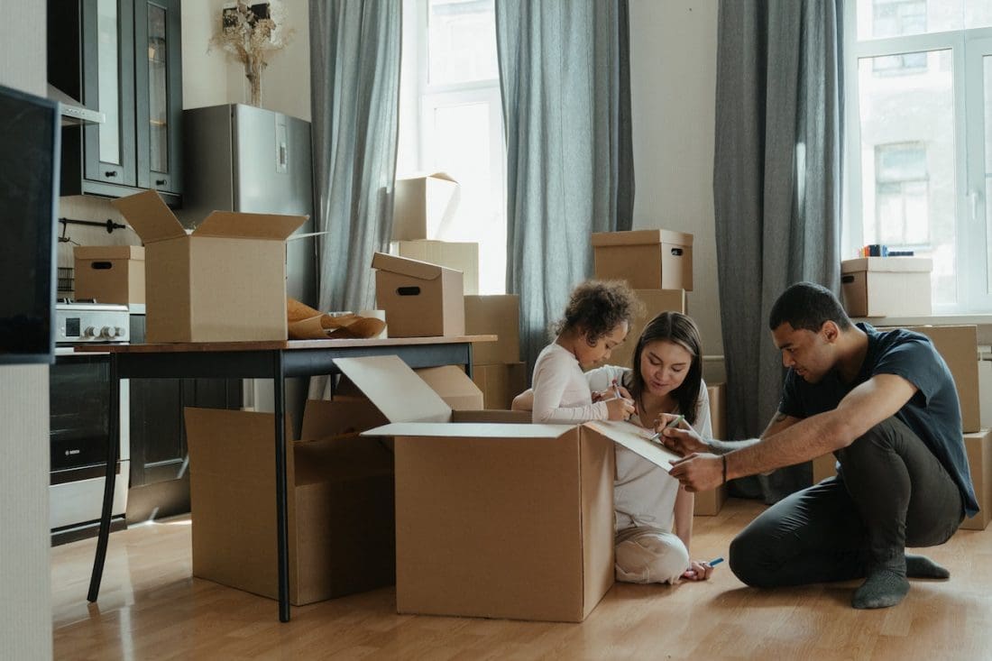 A family packing and considering things to know before moving to NYC