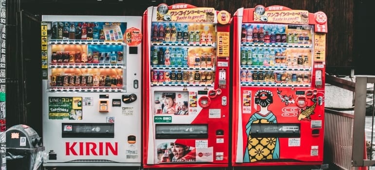 Three diffrent vending machines 